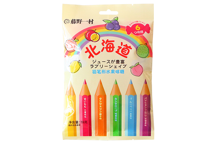 FUJINO IMURA PENCIL SHAPE FRUIT FLAVOUR CANDY 78G